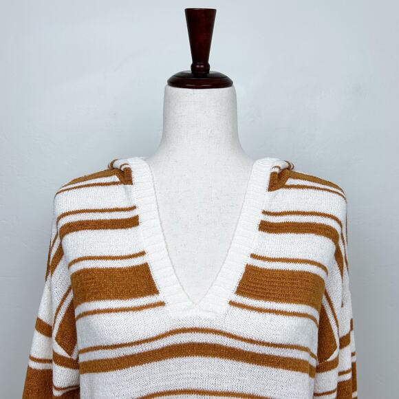 Ann Taylor LOFT Beachy Stripe Knit Hooded Pullover - Picture 6 of 10